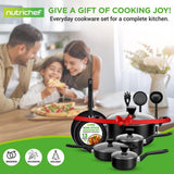 Kitchenware Pots & Pans - Stylish Kitchen Cookware Set, Non-Stick (13-Piece Set)