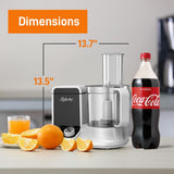 Multifunction Food Processor - Ultra Quiet Powerful Motor, Includes 6 Attachment Blades, Up To 2L Capacity