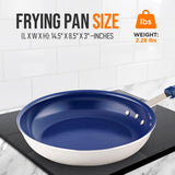 8'' Small Fry Pan - Non-Stick Pan With Silicone Handle, Ceramic Coating Inside