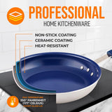 8'' Small Fry Pan - Non-Stick Pan With Silicone Handle, Ceramic Coating Inside