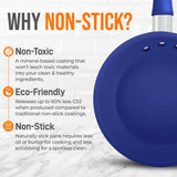 8'' Small Fry Pan - Non-Stick Pan With Silicone Handle, Ceramic Coating Inside