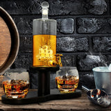 Home Bar Whiskey Decanter - Wine & Whiskey Glass Decanter Aerator Set With Whiskey Glasses, Elegant Decanter Design