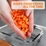 24-Piece Superior Glass Food Storage Containers Set - Stackable Design With Newly Innovated Hinged Bpa-Free Locking Lids (Gray)