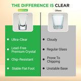 4 Sets Of Clear Shot Glasses - Elegant Clear Glasses For Hot And Cold Drinks, Machine Made