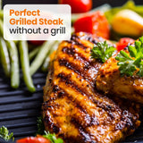 Hard-Anodized Nonstick Grill & Griddle - Dishwasher Safe Nonstick Double Burner Grill Cookware, 20’’ X 13’’ -Inches