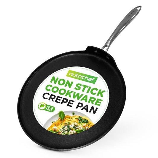 12’’ Hard-Anodized Nonstick Crepe Pan - Dishwasher Safe Nonstick Round Crepe Pan