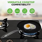 12’’ Hard-Anodized Nonstick Crepe Pan - Dishwasher Safe Nonstick Round Crepe Pan