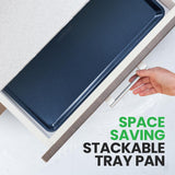 Non-Stick Mega Bake Pan - Stylish Metallic Coating, Dishwasher Safe And Pfoa, Pfos, Ptfe Free