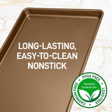 Non-Stick Mega Bake Pan - Stylish Metallic Coating, Dishwasher Safe And Pfoa, Pfos, Ptfe Free
