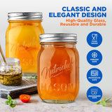 8 Pcs. Glass Mason Jars With Regular Lids And Bands, Diy Magnetic Spice Jars, Ideal For Meal Prep, Jam, Honey, Wedding Favors, And More