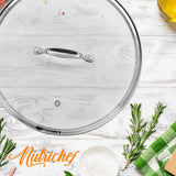 Cookware Stockpot Lid - See-Through Tempered Glass Lids (Works With Model: Ncsp16)