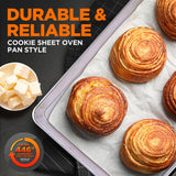 Nonstick Cookie Sheet Baking Pan With Cooling Rack - Professional Quality Kitchen Cooking Non-Stick Bake Trays With Silver Coating Inside & Outside (Medium Size)