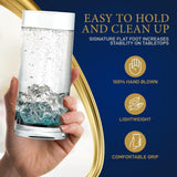 4 Pcs. Of Highball Drinking Glass - Heavy Base And Tall Glass Tumbler For Water, Wine, Beer, Cocktails, Whiskey, Juice, Bars, Mixed Drinks