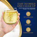 4 Pcs. Of Crystal-Clear Stemless Wine Glass - Ultra Clear And Thin, Elegant Clear Wine Glasses, Hand Blown