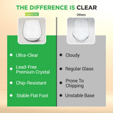 4 Pcs. Of Crystal-Clear Stemless Wine Glass - Ultra Clear And Thin, Elegant Clear Wine Glasses, Hand Blown