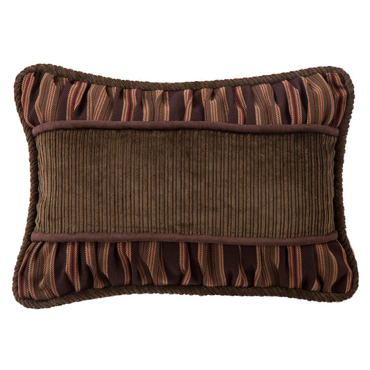 Forest Pine Dark Olive Corduroy Pillow w/ Ruching Detail