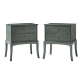 Dominique 28"Tall Solid Wood Nightstand with Hidden Outlet(Optional Types)