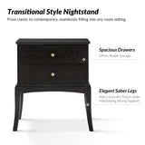 Dominique 28"Tall Solid Wood Nightstand with Hidden Outlet(Optional Types)