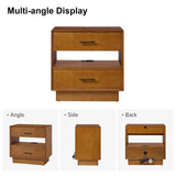 Yoel Hidden Drawer Nightstand with Built-in Outlets(Optional Types)