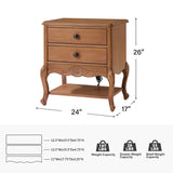 Nina Traditional Modern Exquisite Fully Assembled Nightstand with Hidden Drawer(Optional Types)