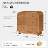 Albert Yanick 27" Tall 3-Drawer Nightstand