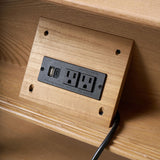 Multi-Functional Traditional Wood Nightstand with Open Shelf