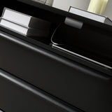 Lilian 2 - Drawer Mid Century Nightstand with Built-in Outlets(Optional Types)