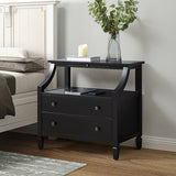Grace 2 - Drawer Nightstand Chest with Built-in Outlets(Optional Types)