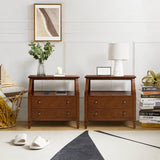 Grace 2 - Drawer Nightstand Chest with Built-in Outlets(Optional Types)