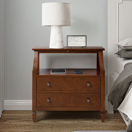 Grace 2 - Drawer Nightstand Chest with Built-in Outlets(Optional Types)