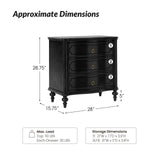 Bernhard 3-Drawer Traditional Style Nightstand Chest with Built-In Outlets(Optional Types)