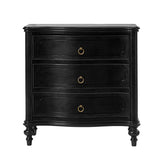 Bernhard 3-Drawer Traditional Style Nightstand Chest with Built-In Outlets(Optional Types)