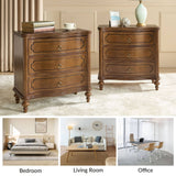 Bernhard 3-Drawer Traditional Style Nightstand Chest with Built-In Outlets(Optional Types)