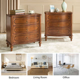 Bernhard 3-Drawer Traditional Style Nightstand Chest with Built-In Outlets(Optional Types)