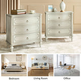 Bernhard 3-Drawer Traditional Style Nightstand Chest with Built-In Outlets(Optional Types)