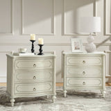Bernhard 3-Drawer Traditional Style Nightstand Chest with Built-In Outlets(Optional Types)