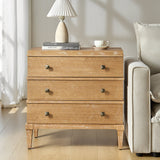 Lorenz Transitional 3-Drawer Nightstand with Charging Station(Optional Types)