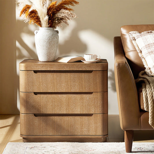 Yolanda Large 3-Drawer Nightstand with Hidden Storage(Optional Types)