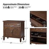Camilo 27" Tall Arched Faux Rattan Nightstand With Built-In Outlets(Optional Types)