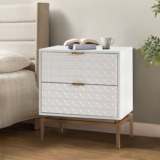 Rodolfo 25" Tall 2-Drawer Nightstand