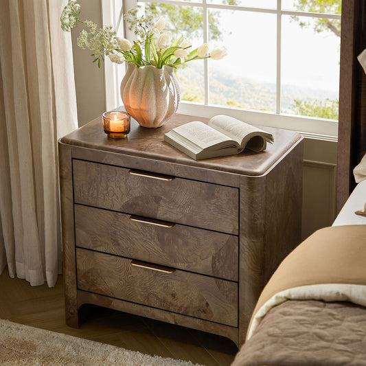 Rutilus Night Stand-BROWN