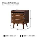 Janet 3 - Drawer Nightstand(Optional Types)