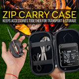 Smart Bbq Grill Thermometer - Digital Display, Stainless Dual Probes Safe To Leave In Outdoor Barbecue Meat Smoker - Wireless Remote Alert Ios Android Phone Wifi App