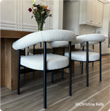 New York Modern Boucle Upholstered Dining Chair (Set of 4)