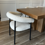 New York Modern Boucle Upholstered Dining Chair (Set of 6)