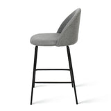 Nano 25'' Upholstered Low Back Counter Stool (Set of 2)