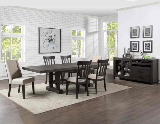 Napa 7-Piece Dining Set (Table, 2 Upholstered & 4 Side Chairs)