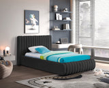 Nash Contemporary Boucle Fabric Bed with Deep Channel Tufting for Luxurious Bedroom Style