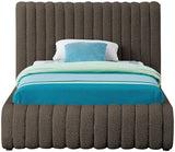 Nash Contemporary Boucle Fabric Bed with Deep Channel Tufting for Luxurious Bedroom Style