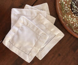 Hemstitch Cocktail Napkins - Set of 12